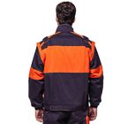 Πορτοκαλί βιομηχανικό βαμβάκι σακακιών 100% εργασίας χρώματος αντίθεσης με τα αποσπάσιμα μανίκια